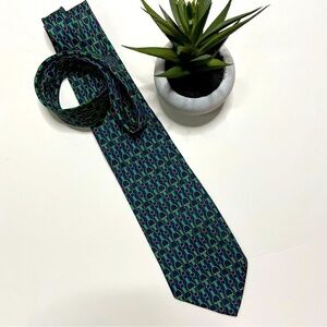 ITALIAN Equestrian themed Silk Tie